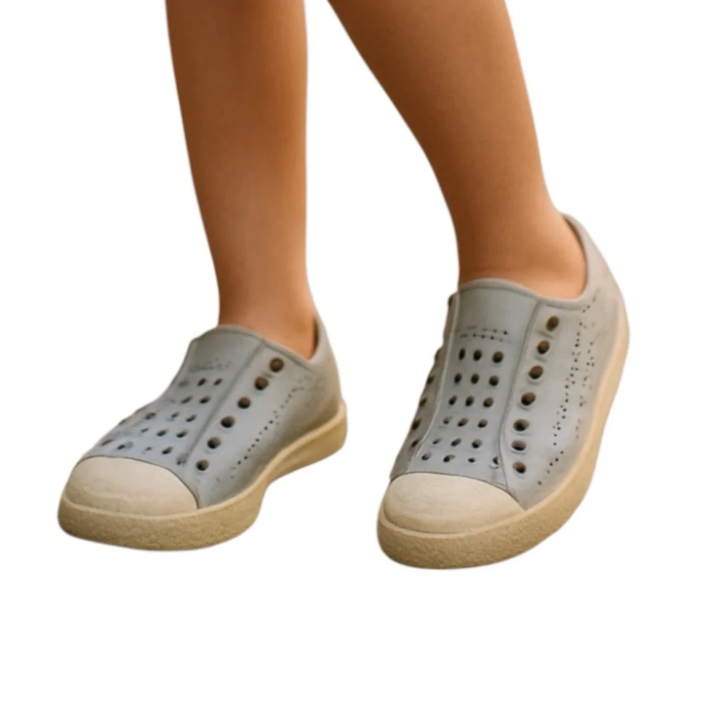 Native Jefferson Water Shoes Kids Toddler C9 3-4 Gray Slip On Waterproof Outdoor
